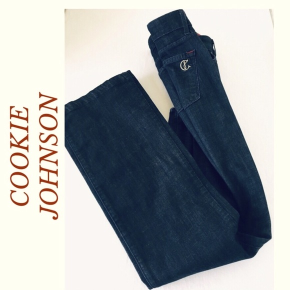 COOKIE JOHNSON DEEP NAVY  BLUE BOOTCUT JEANS - Picture 3 of 8